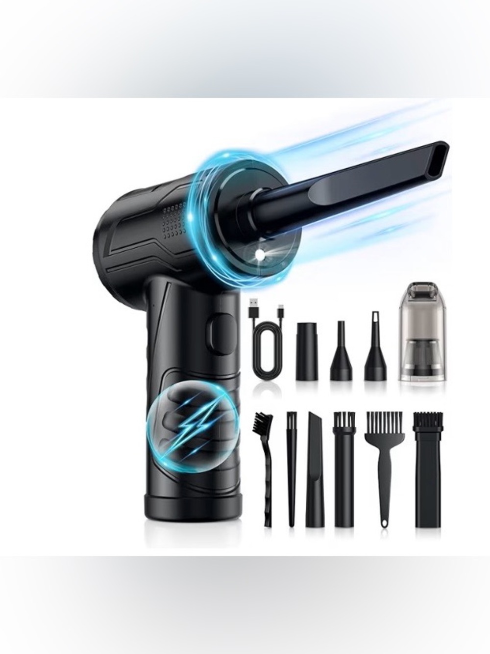 Powerful Compressed Air Duster for Deep Cleaning,3 Speeds, Cordless, New